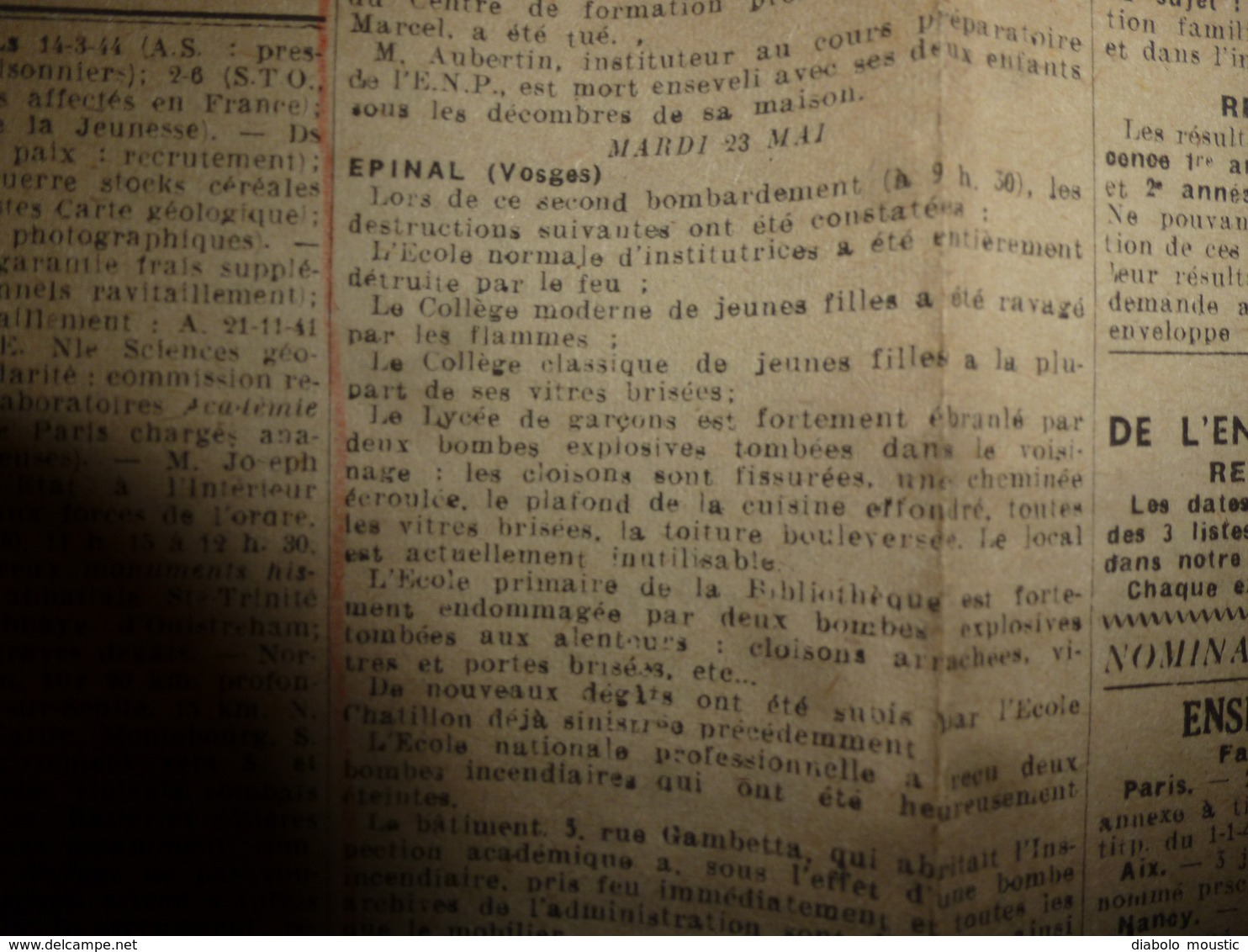 1944 rare journal des étudiants prisonniers :L' INFORMATION UNIVERSITAIRE: Début de la Fin du nazisme; etc