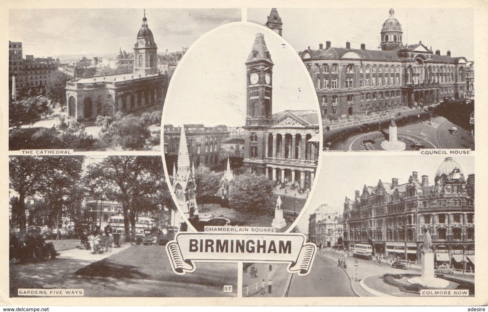 BIRMINGHAM - Mehrbilderkarte, Gel.1956 - Birmingham