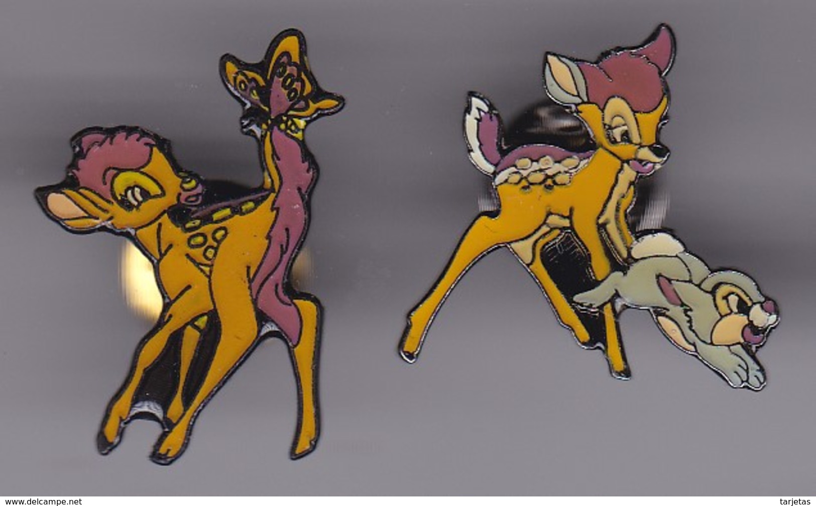 LOTE DE 2 PINS DE DISNEY DE BAMBI Y TAMBOR - Disney