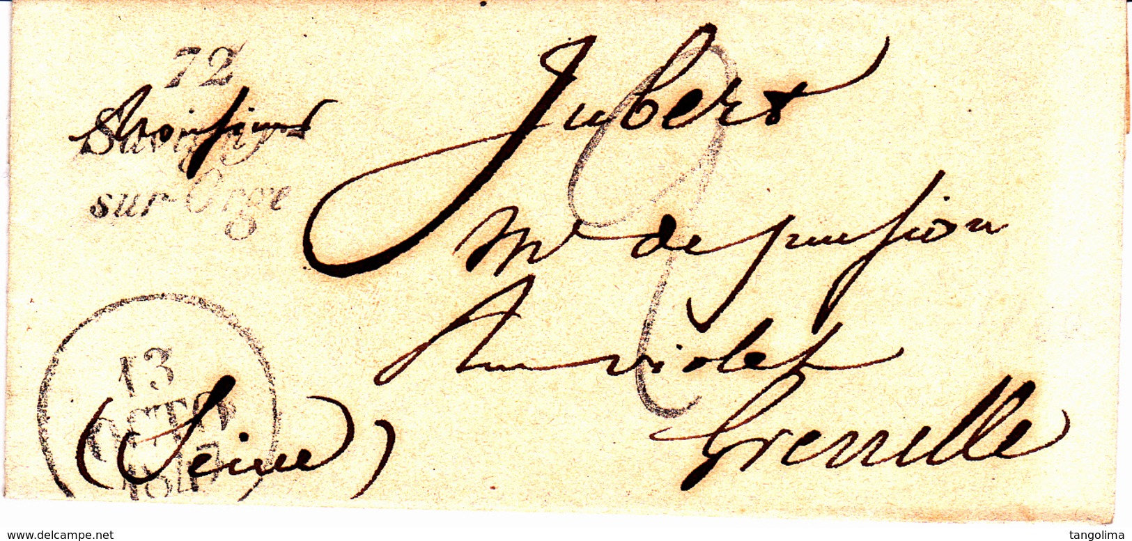 Cursive 72 Savigny Sur Orge - Collection De Seine Et Oise - 1847 - 1801-1848: Précurseurs XIX