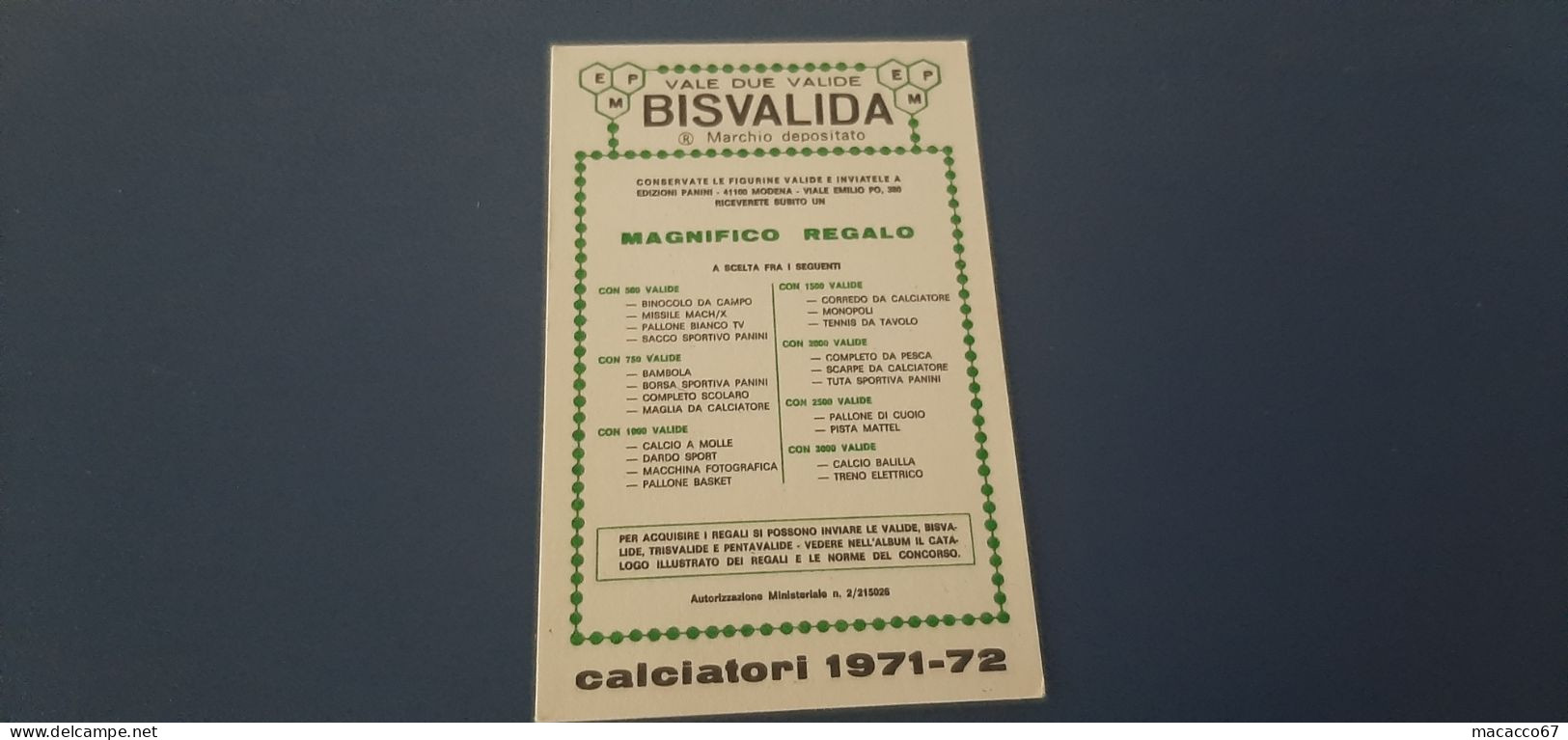 Figurina Calciatori Panini 1971/72 - Bonafè Varese - Edizione Italiana