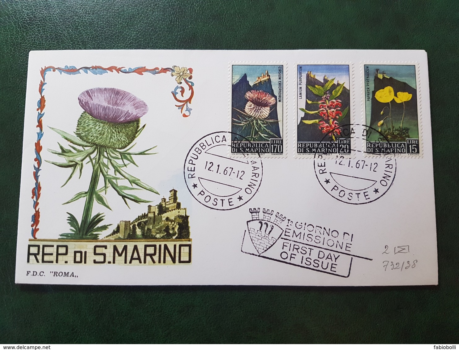 (36296) F.D.C. SAN MARINO  1967 - FDC