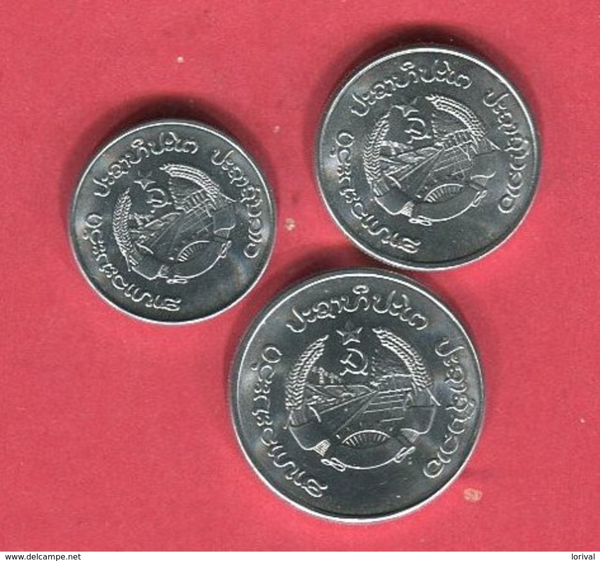 LOT 3 MONNAIES DIFFERENTES TB+ 4 - Laos