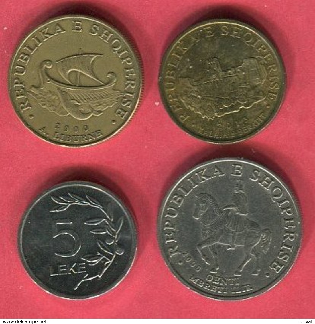 LOT 4 MONNAIES DIFFERENTES TB+ 5 - Albania