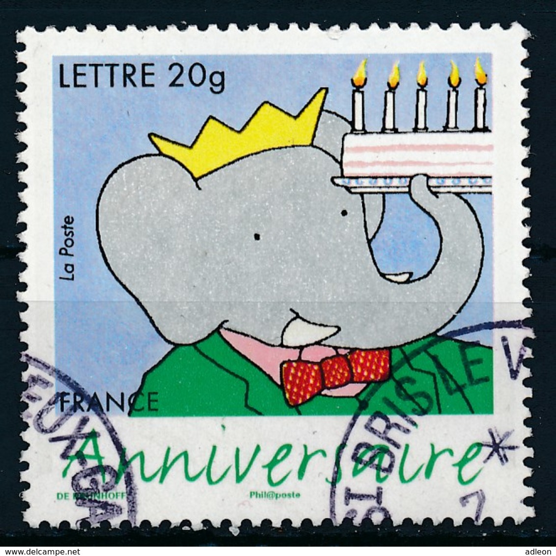 France - Timbre Pour Anniversaire - Babar YT 3927 Obl. - Oblitérés