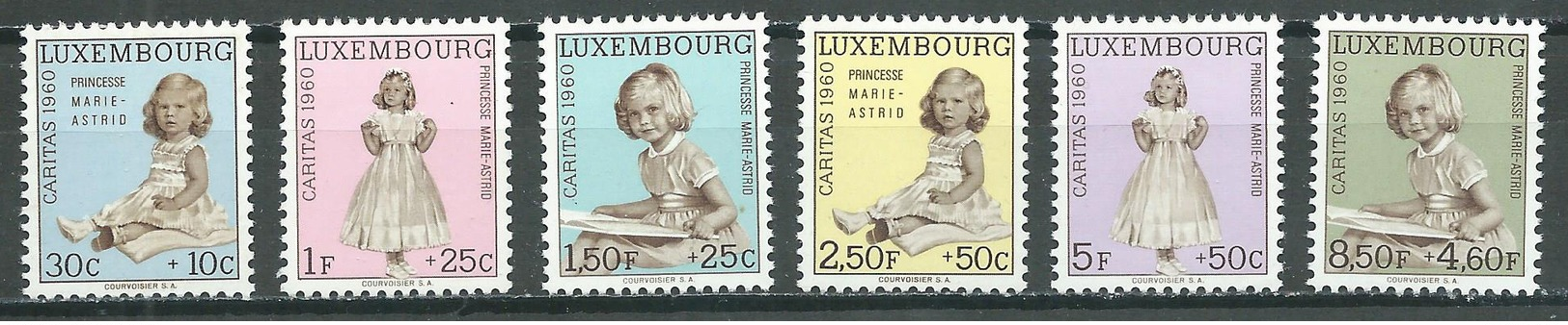 Luxembourg YT N°589/594 Caritas 1960 Neuf ** - Ongebruikt