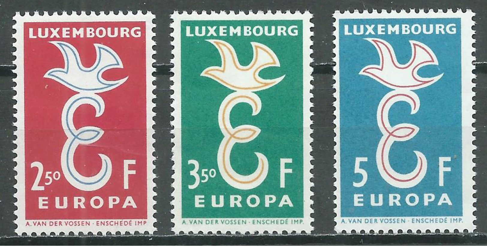 Luxembourg YT N°548/550 Europa 1958 Neuf ** - Ungebraucht