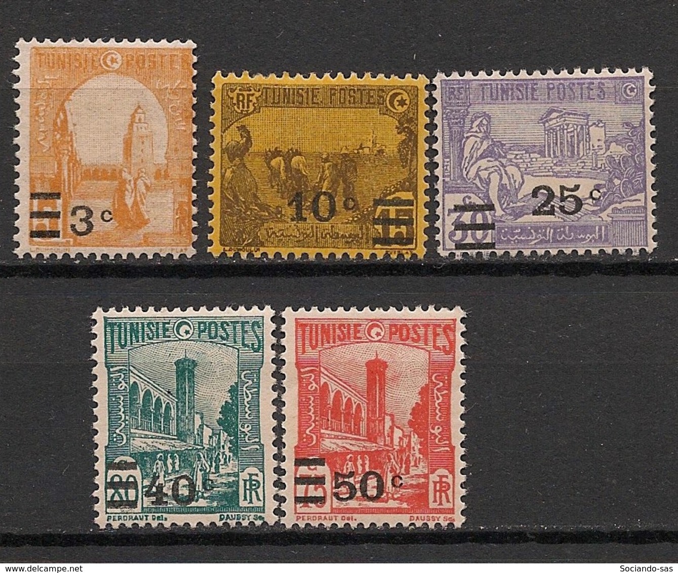 Tunisie - 1928 - N°Yv. 154 à 158 - Série Complète - Neuf * / MH VF - Neufs