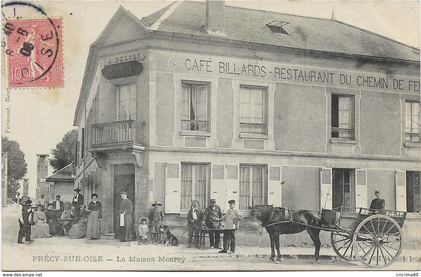 60 - PRECY-sur-OISE - La Maison MONROY. Belle Animation, Circulé En 1906. TBE. - Précy-sur-Oise