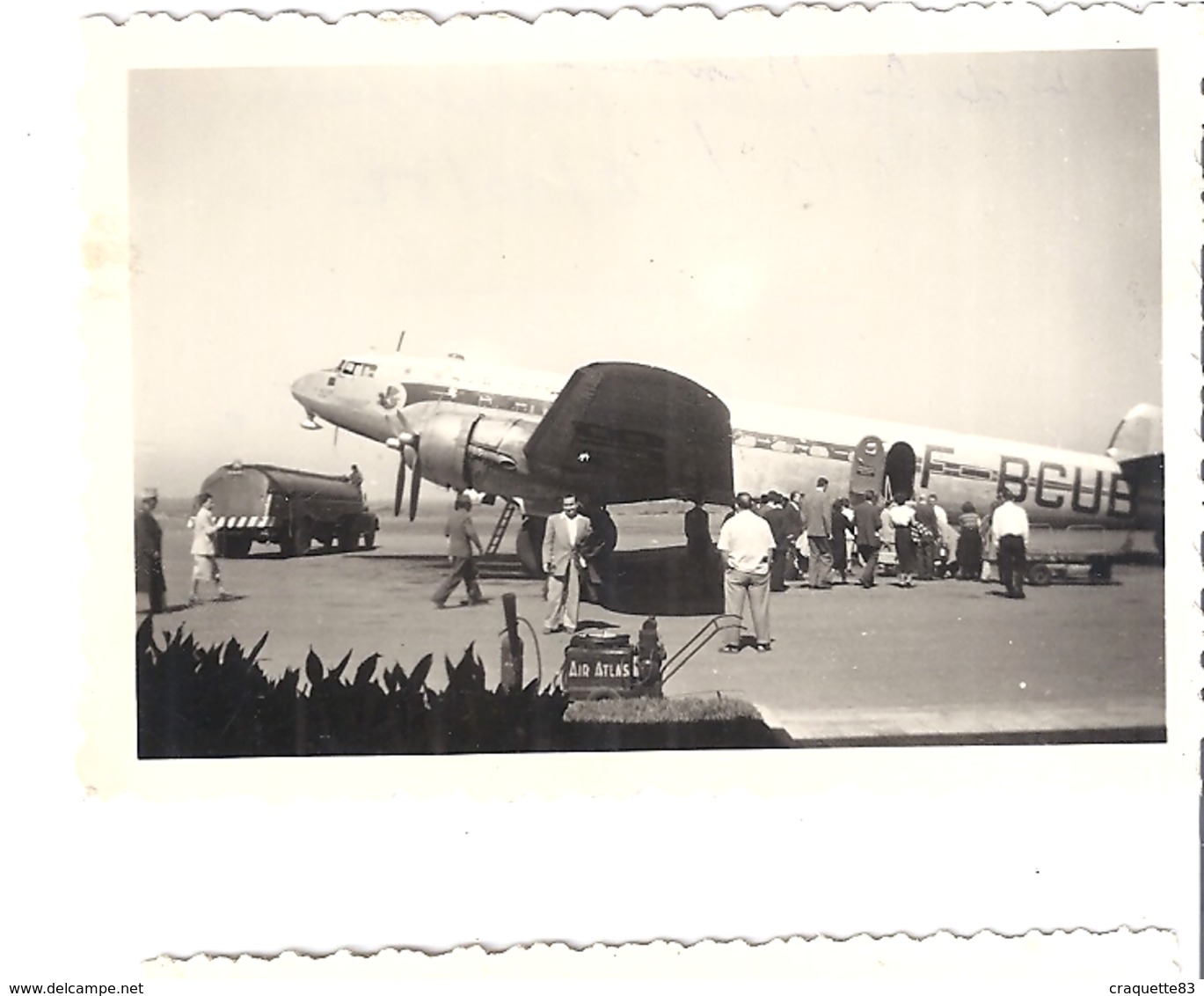 AEROPORT DE RABAT-SALE  6/10/52 DEPART POUR PARIS  - AIR ATLAS-  F-BCUB - Aviation