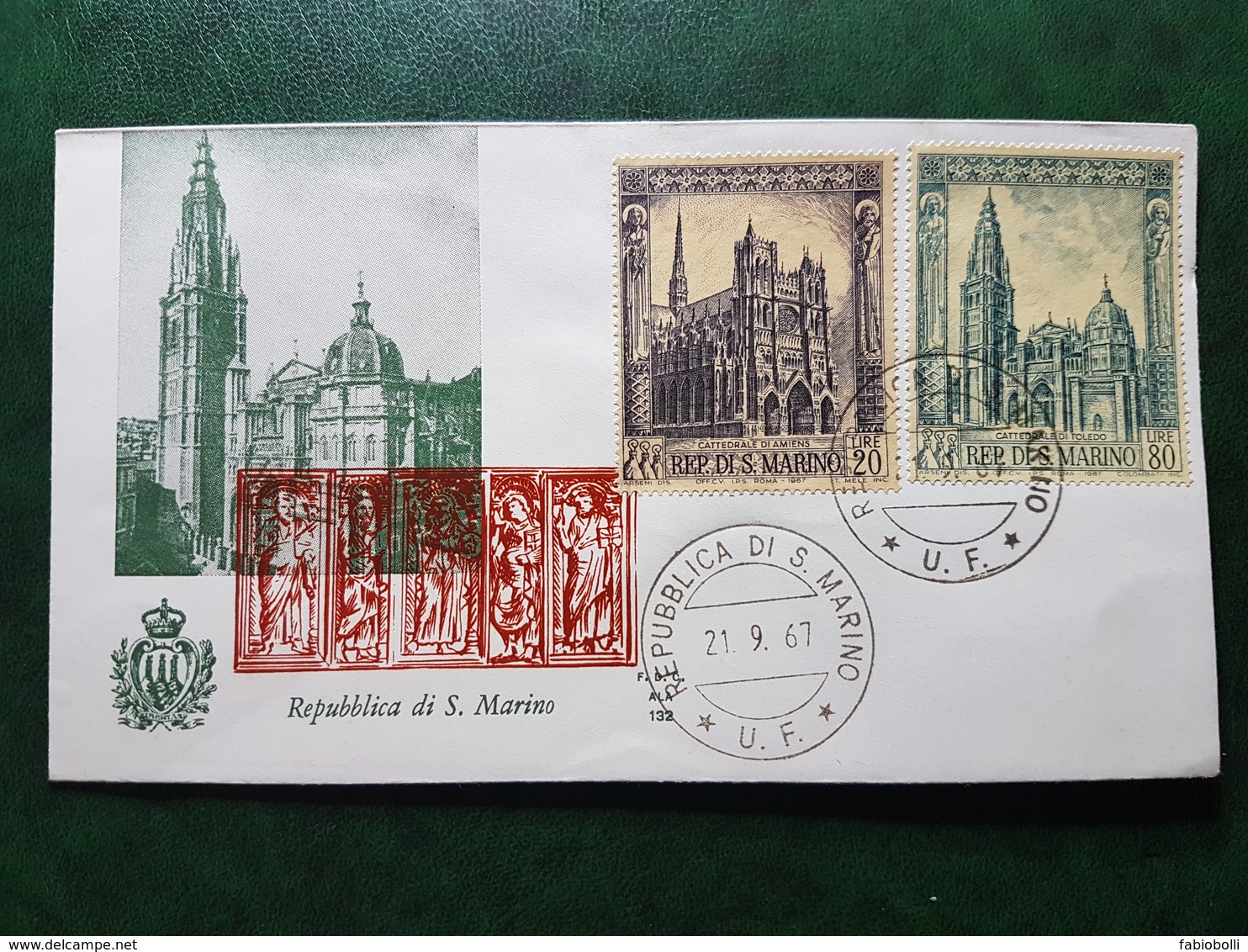 (36385) F.D.C. SAN MARINO  1967 - FDC