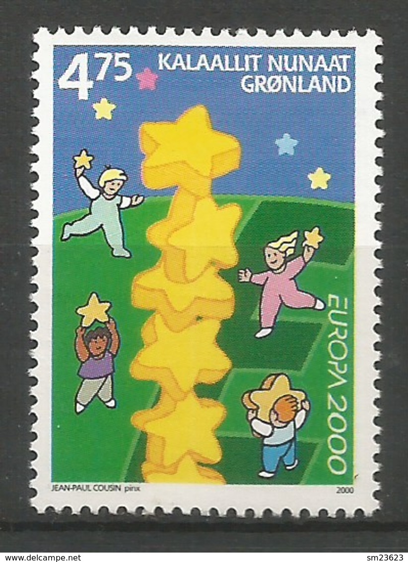 Dänemark-Grönland  2000  Mi.Nr. 355 , EUROPA CEPT - Kinder Bauen Sternenturm - Postfrisch / MNH / (**) - 2000
