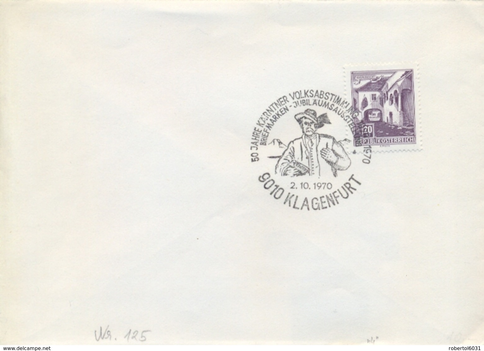 Austria 1970 Special Cancel On Cover Klagenfurt 50th Anniversary Of The Carinthian Plebiscite Kärntner Volksabstimmung - Prima Guerra Mondiale