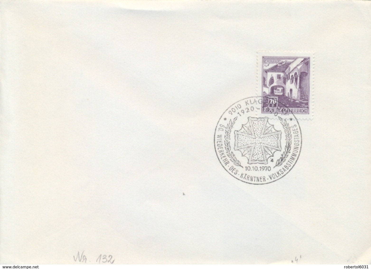 Austria 1970 Special Cancel On Cover Klagenfurt 50th Anniversary Of The Carinthian Plebiscite Kärntner Volksabstimmung - Prima Guerra Mondiale