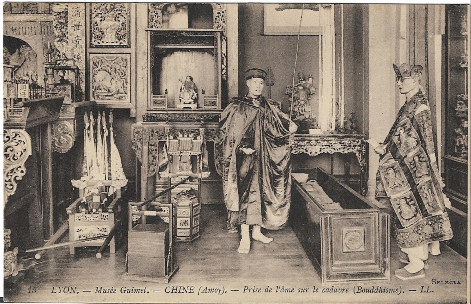 INTROUVABLE Carte Postal CPA Lyon - Musée Guimet - CHINE (amoy) - Prise De L'âme Sur Le Cadavre (Bouddhisme) - LL. - Andere & Zonder Classificatie