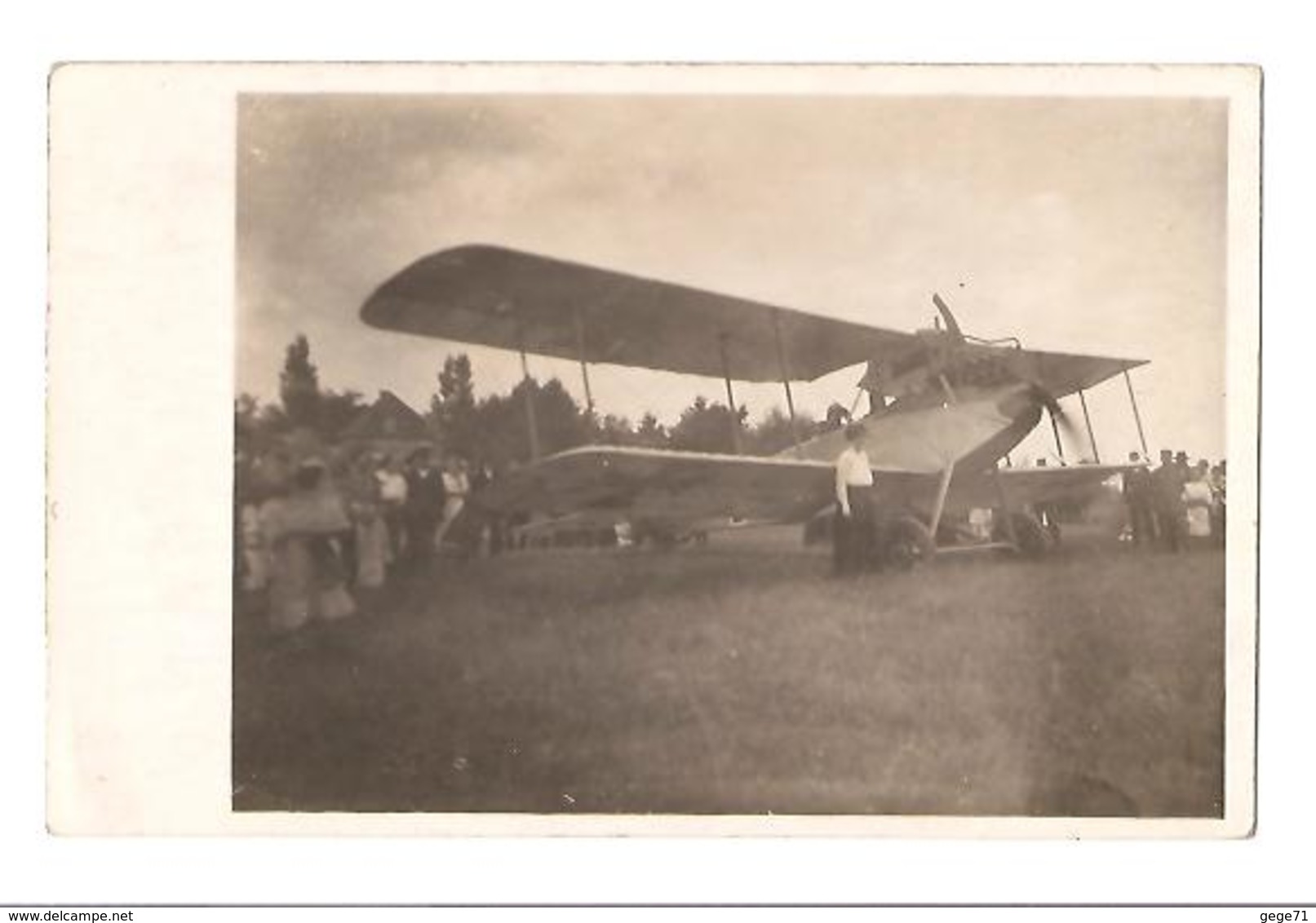 Avion - Bi Plan - Avec La Contesse Devant L'avion - Son Fils Mourra Apres En Avion A Gand Belgique - ....-1914: Precursors