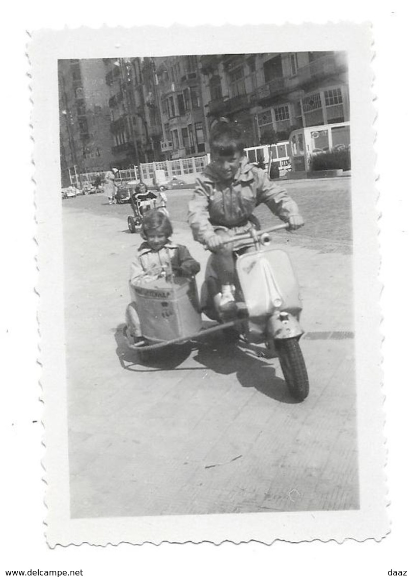 Cuistax Moto Sidecar  (Blankenberge ?) Photo 6x9 - Other & Unclassified