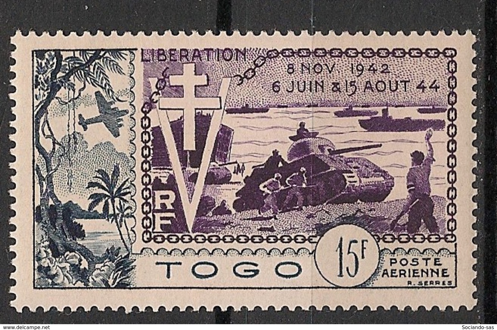 Togo - 1954 - Poste Aérienne PA N°Yv. 22 - WW2 Libération - Neuf Luxe ** / MNH / Postfrisch - WO2