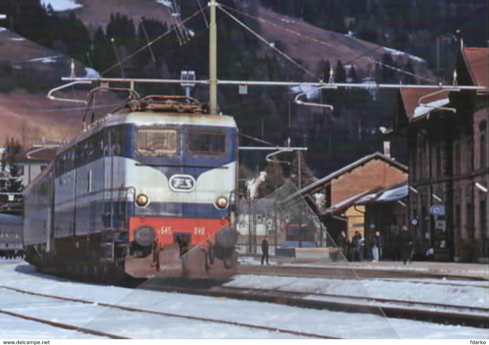 596 Treno E.645.040 San Candido Innichen Bolzano Railroad Train Railways FS - Treni