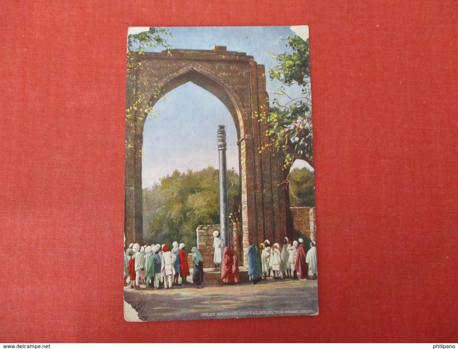 Tuck Series Great Arch & Iron Pillar Delhi Paper Loss On 3 Corners      Ref 3325 - India