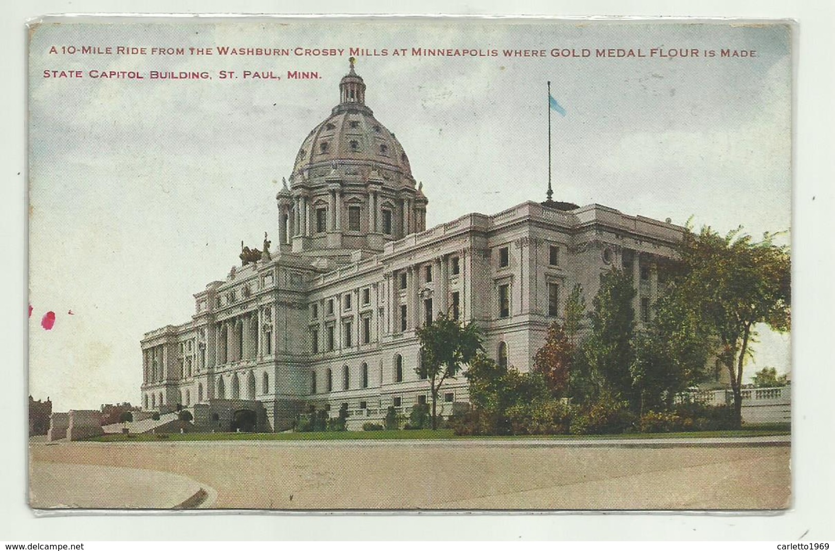 MINNEAPOLIS - STATE CAPITOL BUILDING - ST. PAUL 1917  VIAGGIATA FP - Minneapolis