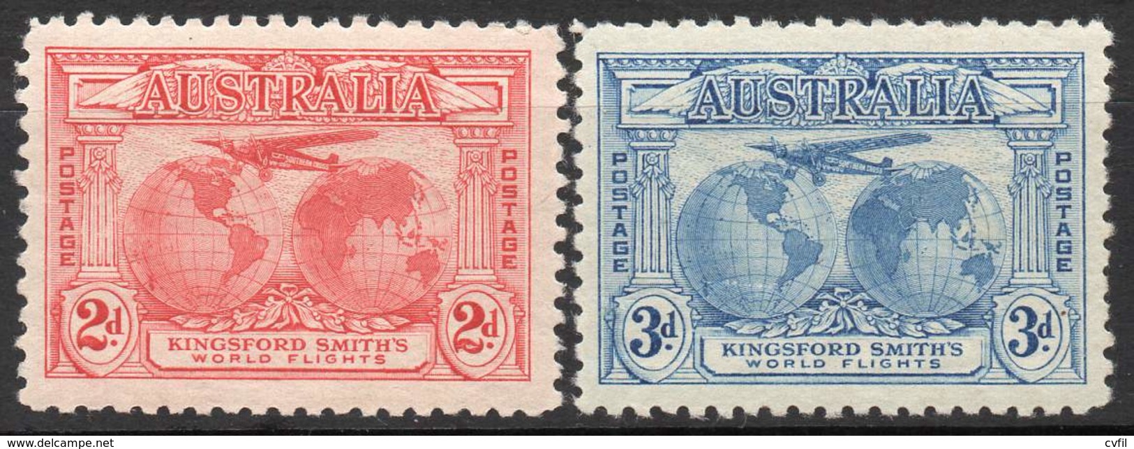 AUSTRALIA 1931 - The 2d & 3d Of Kingsford Smith's World Flights, Mint LH - Ungebraucht