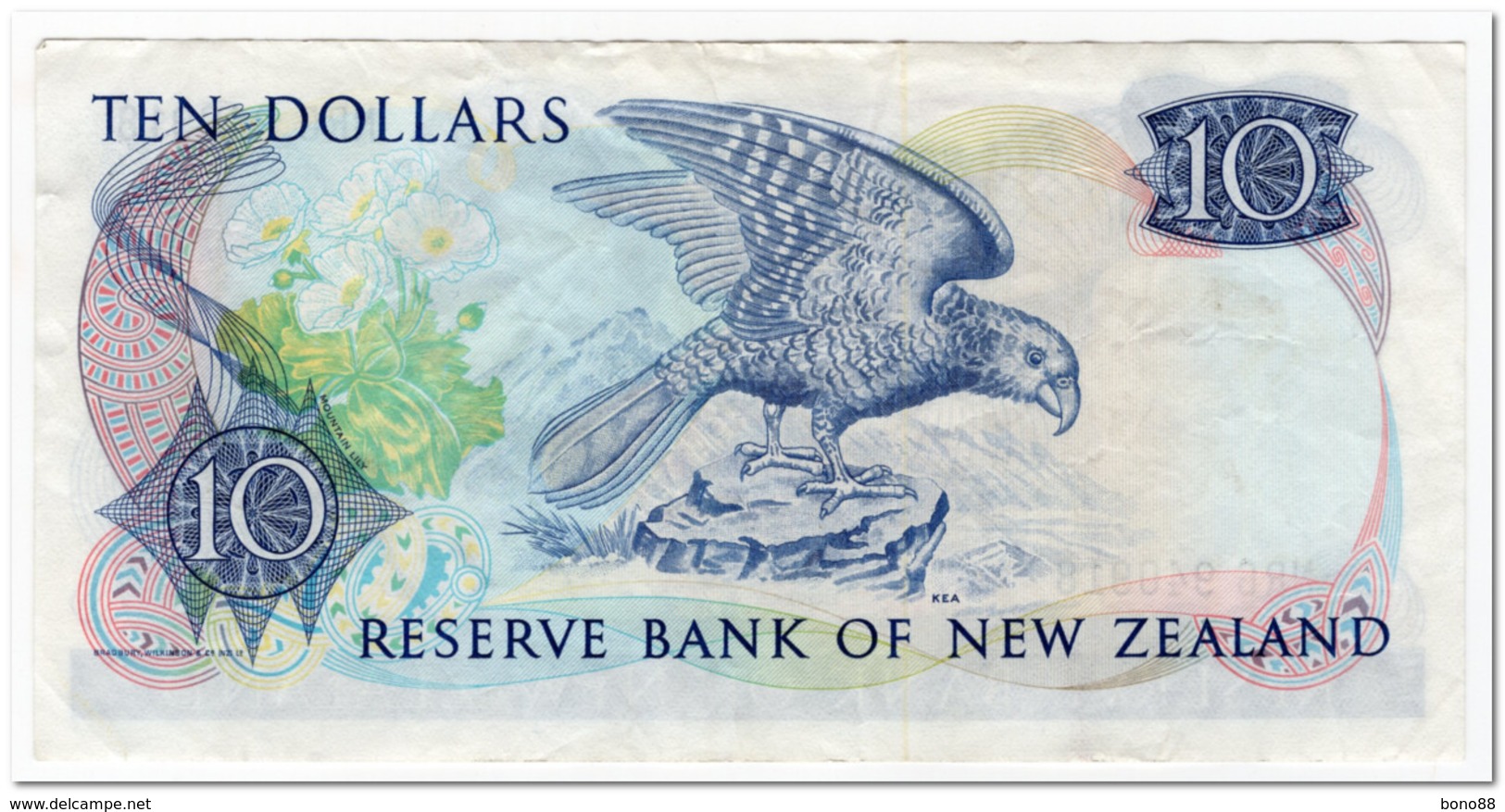 NEW ZEALAND,10 DOLLARS,1989-92,P.172c,aVF - Nueva Zelandía