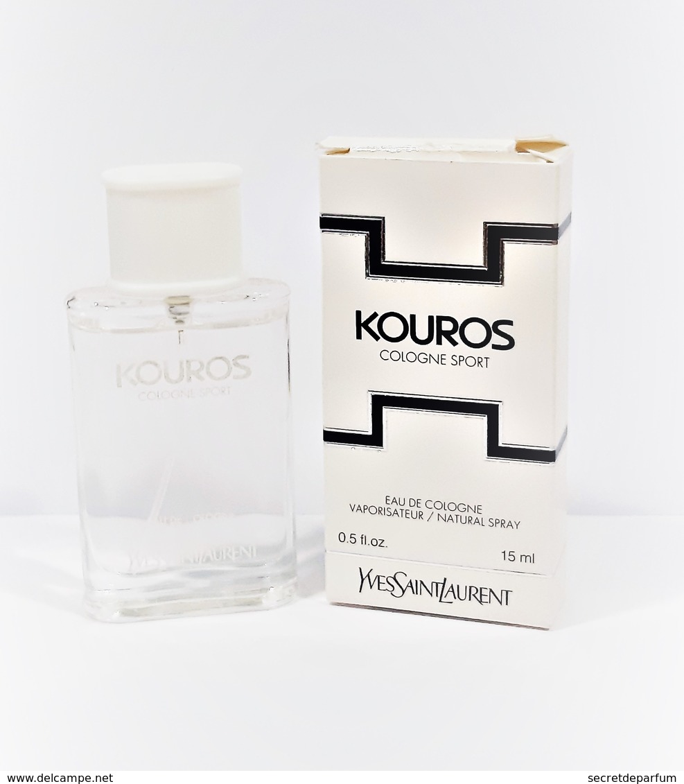 Miniatures De Parfum  KOUROS COLOGNE SPORT  De  YVES SAINT LAURENT EDC SPRAY  15 Ml + Boite - Miniatures Hommes (avec Boite)