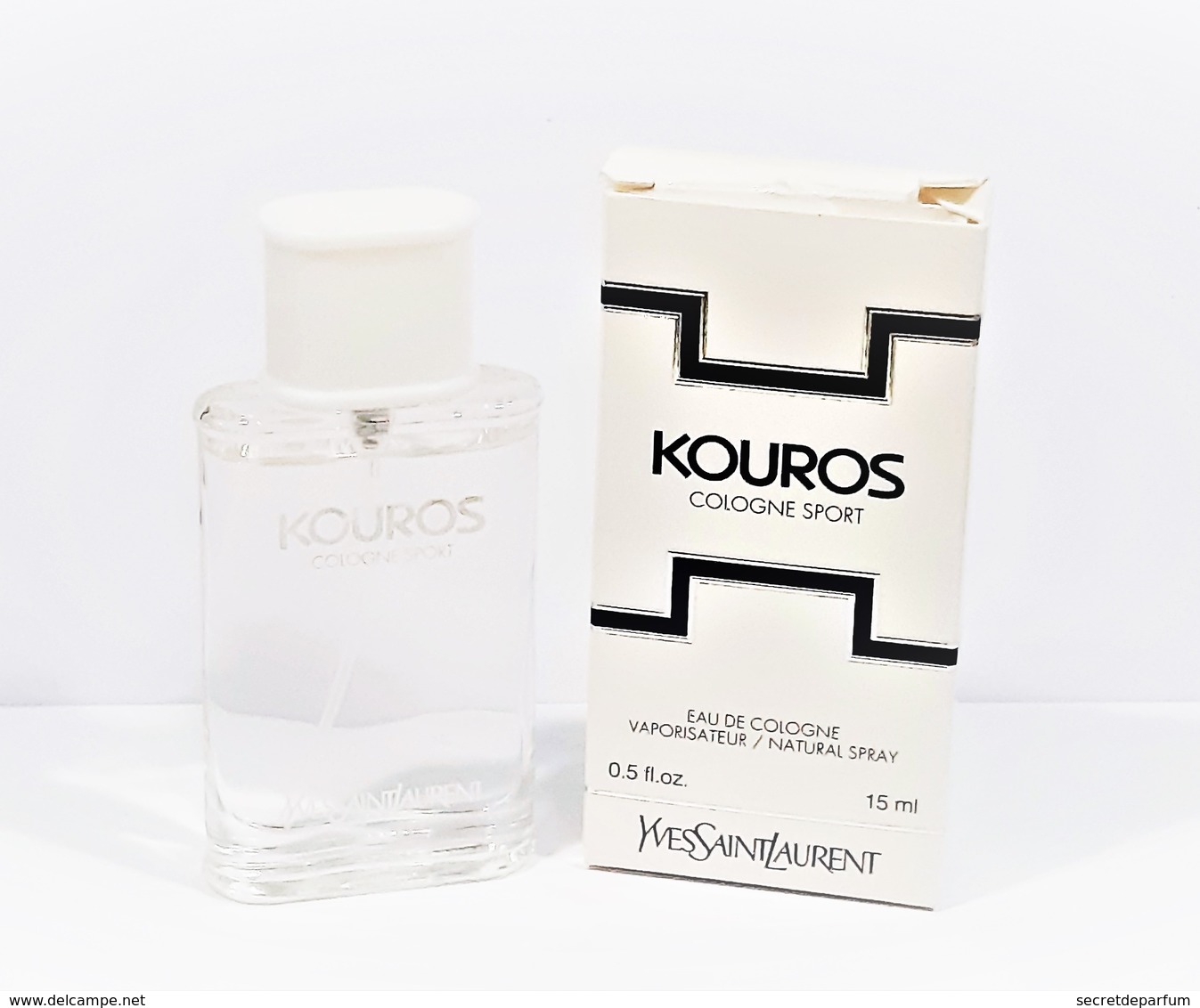 Miniatures De Parfum  KOUROS COLOGNE SPORT  De  YVES SAINT LAURENT EDC SPRAY  15 Ml + Boite - Miniatures Hommes (avec Boite)