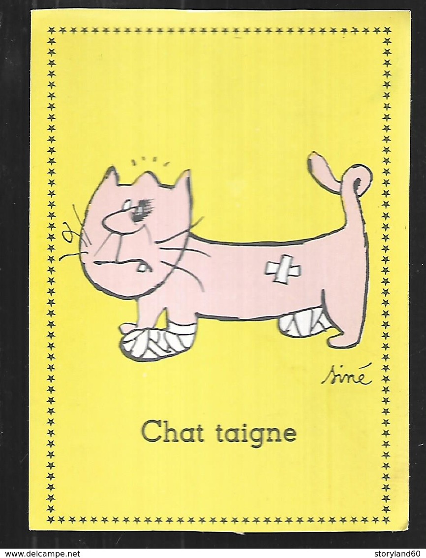 Cpm St004604 Siné Chat Taigne , Chataigne, Cocard, Oeil Au Beurre Noir , Ancienne édition - Sine