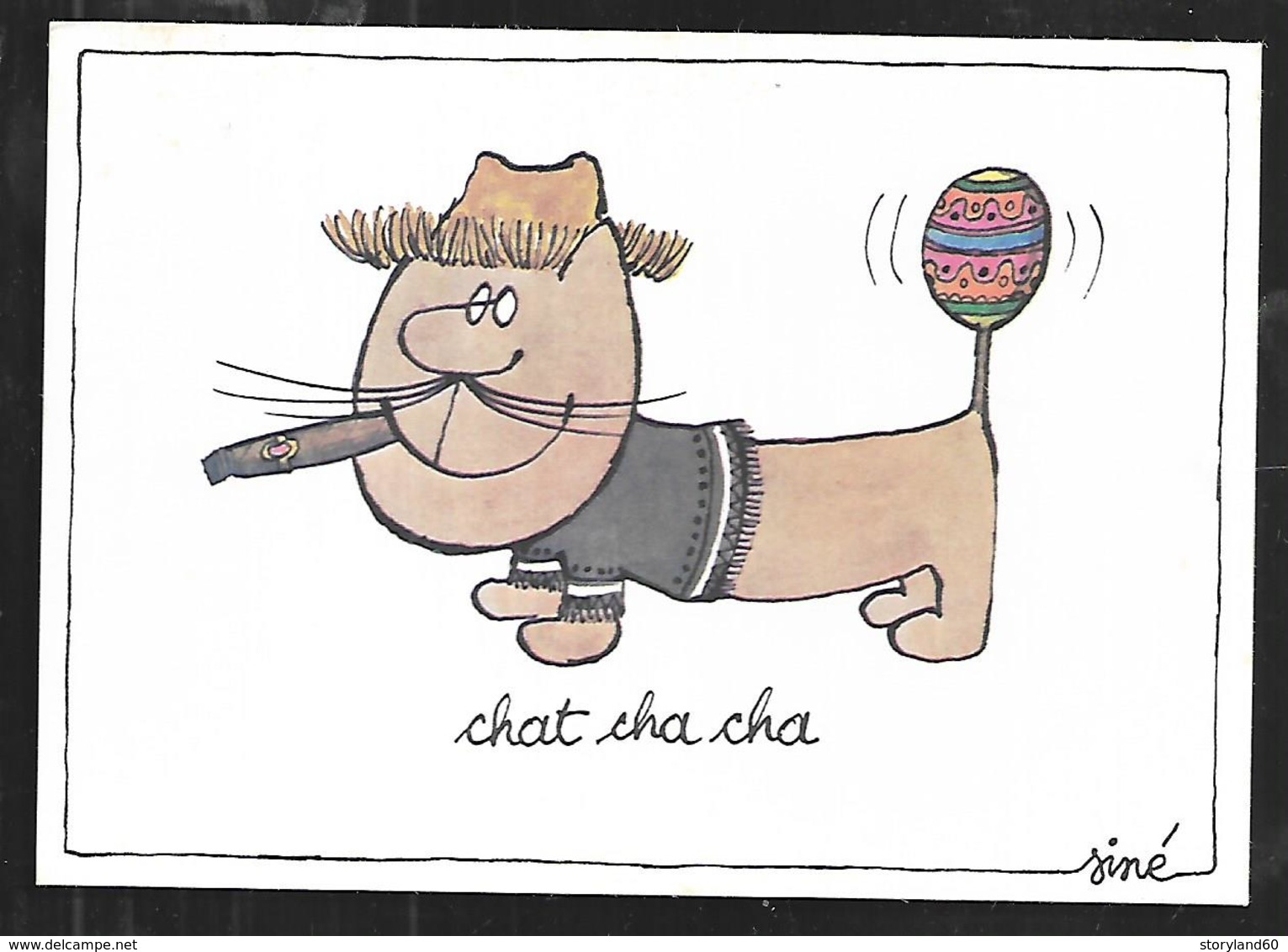 Cpm St004606 Siné Chat Cha Cha , Tcha Tcha Tcha, Danse , Amérique Du Sud  , édition De 1980 - Sine