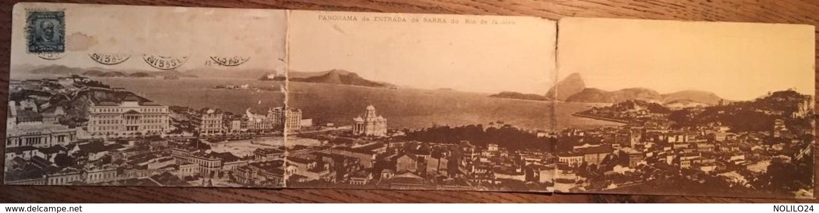 Carte Postale Triptique, Panorama Da Entrada Da Barra Do Rio De Janeiro - Rio De Janeiro