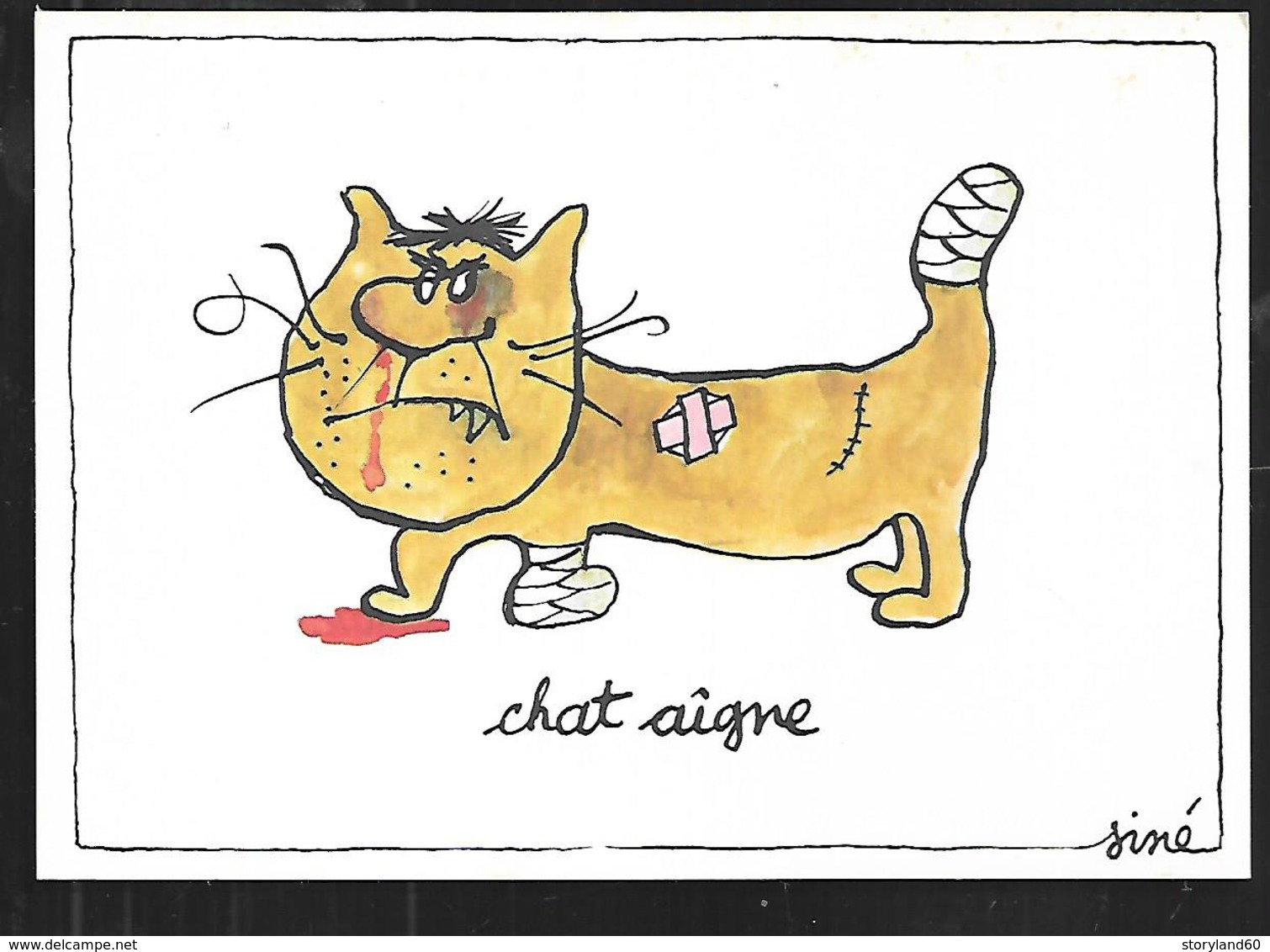 Cpm St004617 Siné Chat Taigne , Chataigne, Pain, Mauvais Garçon , édition De 1979 - Sine