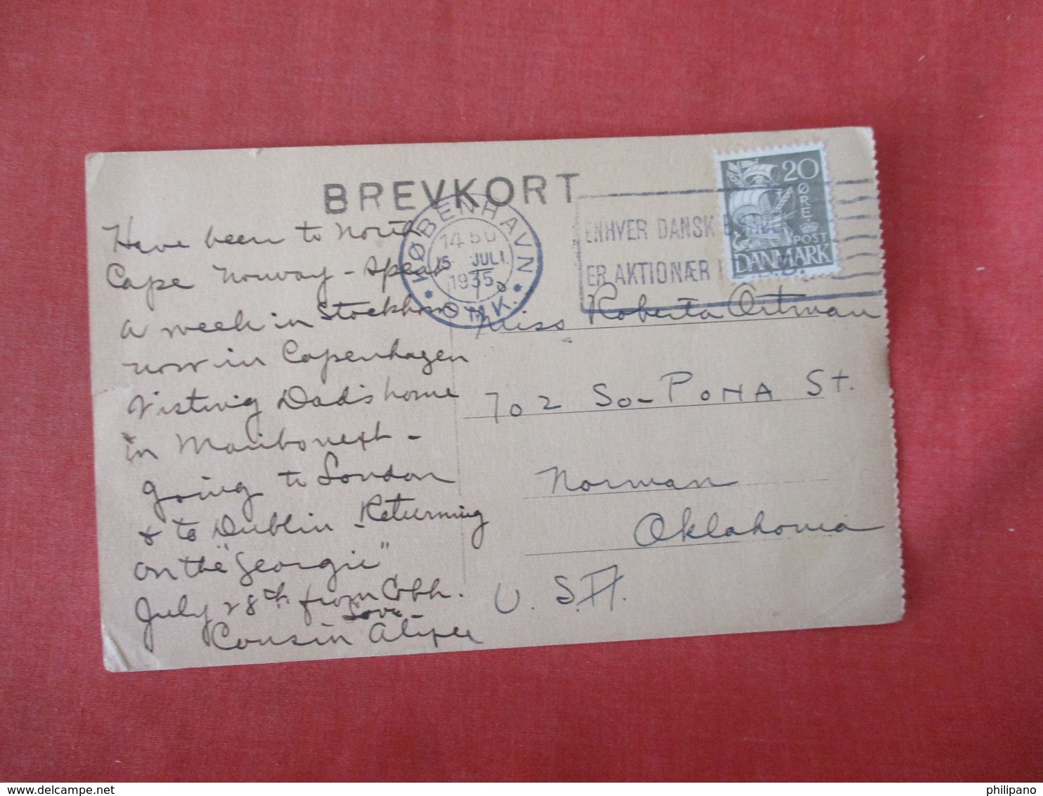 Denmark Christiansborg    Has Stamp & Cancel     Ref 3327 - Denmark