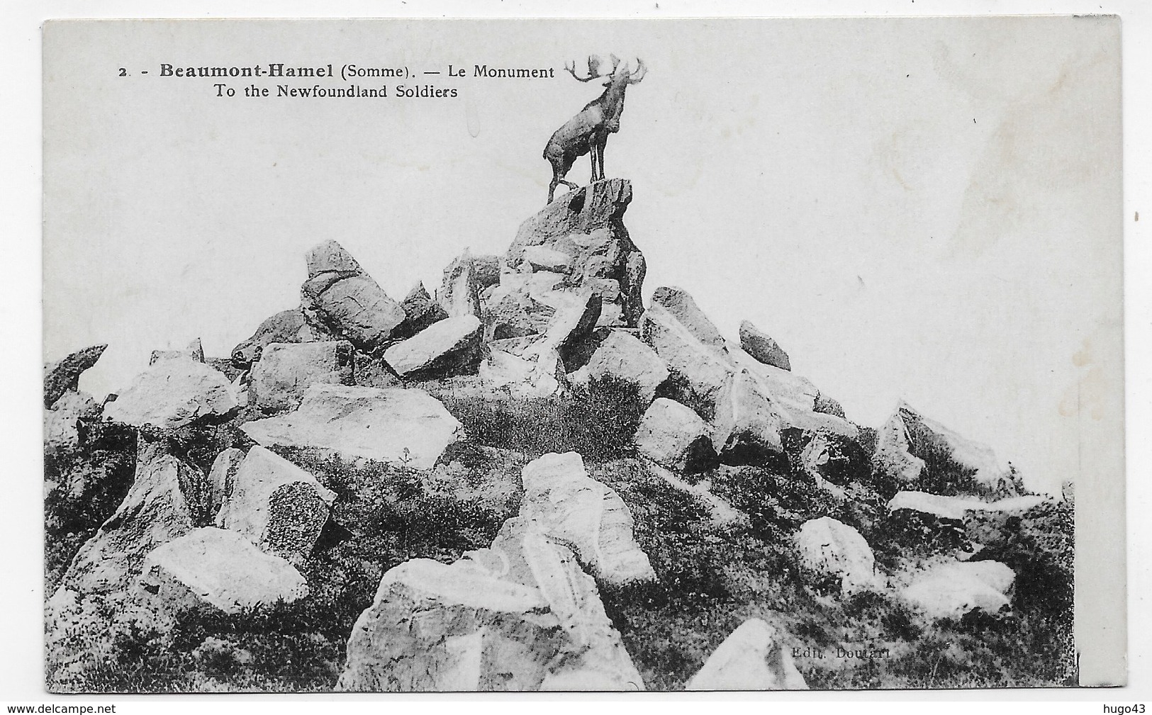 BEAUMONT HAMEL - N° 2 - MONUMENT TO THE NEWFOUNDLAND SOLDIERS - CPA NON VOYAGEE - Autres & Non Classés