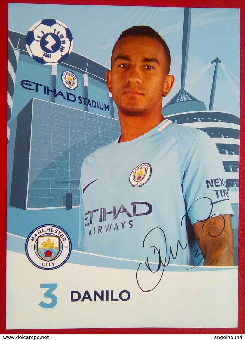 Manchester City  Danilo  Signed Card - Autographes