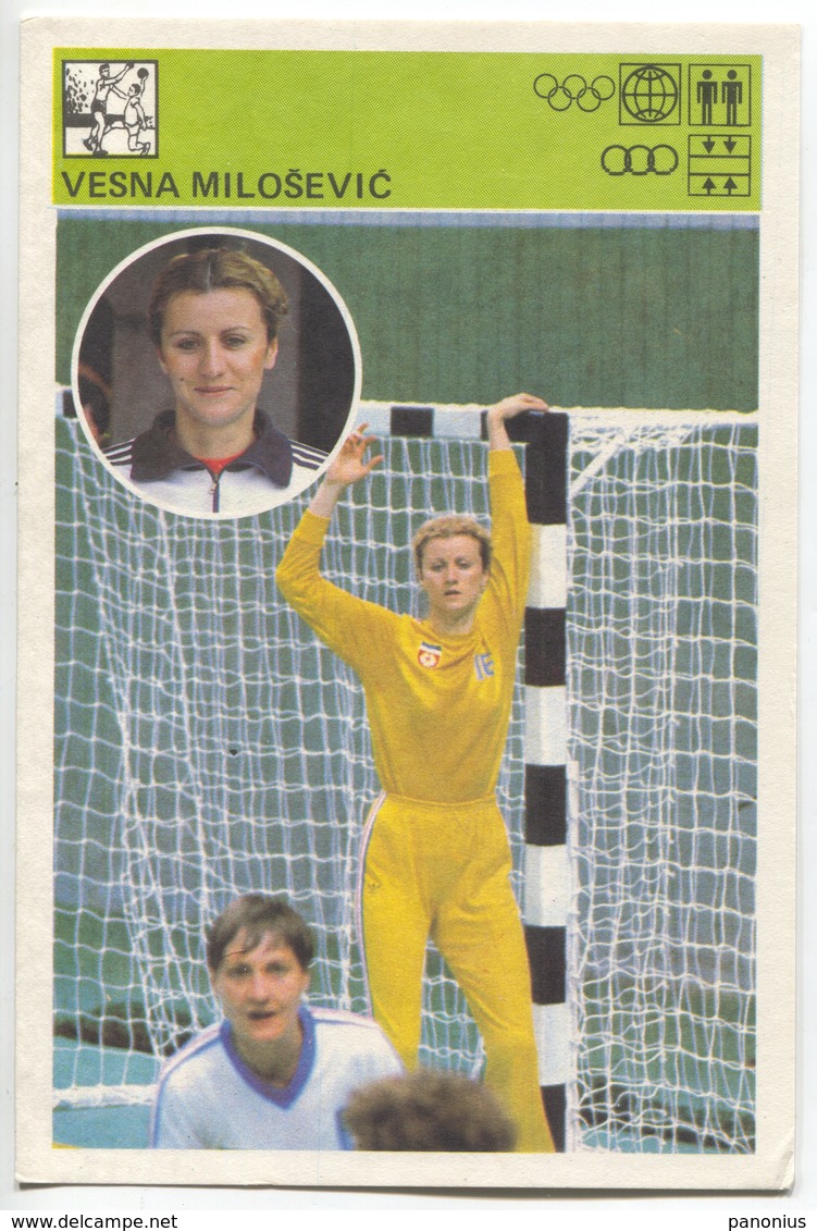 Handball Balonmano - SVIJET SPORTA CARD, Vesna Milošević, Special Issued 1981. - Handball