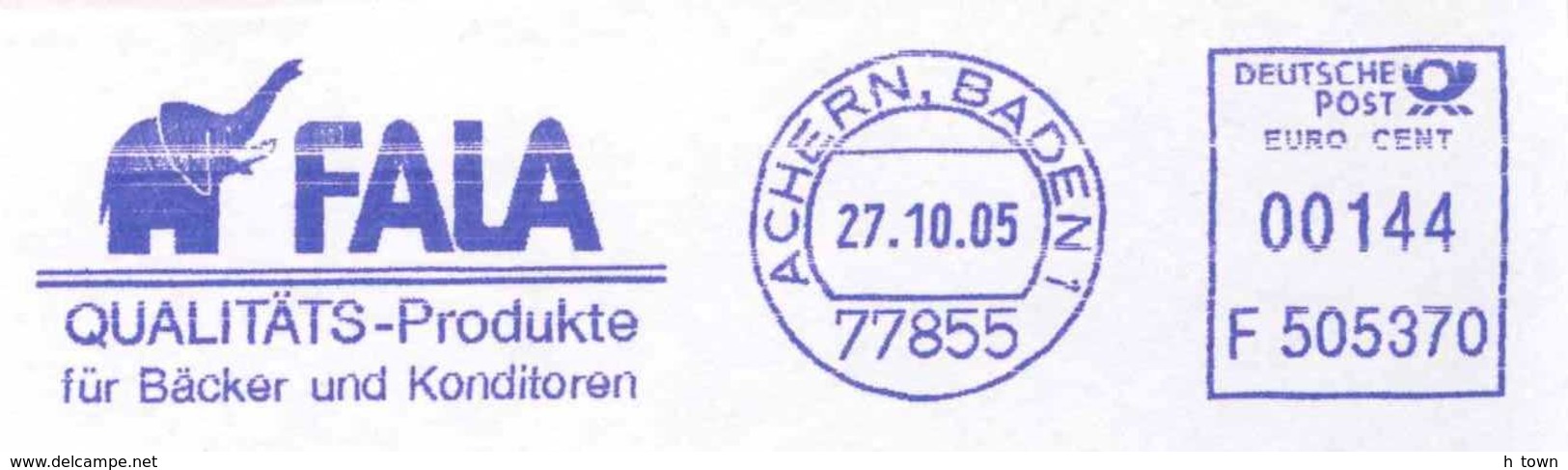 7189  Eléphant: Ema D'Allemagne, 2005 -  Elephant  Meter Stamp From Germany. Bakery Boulangerie - Elefanten