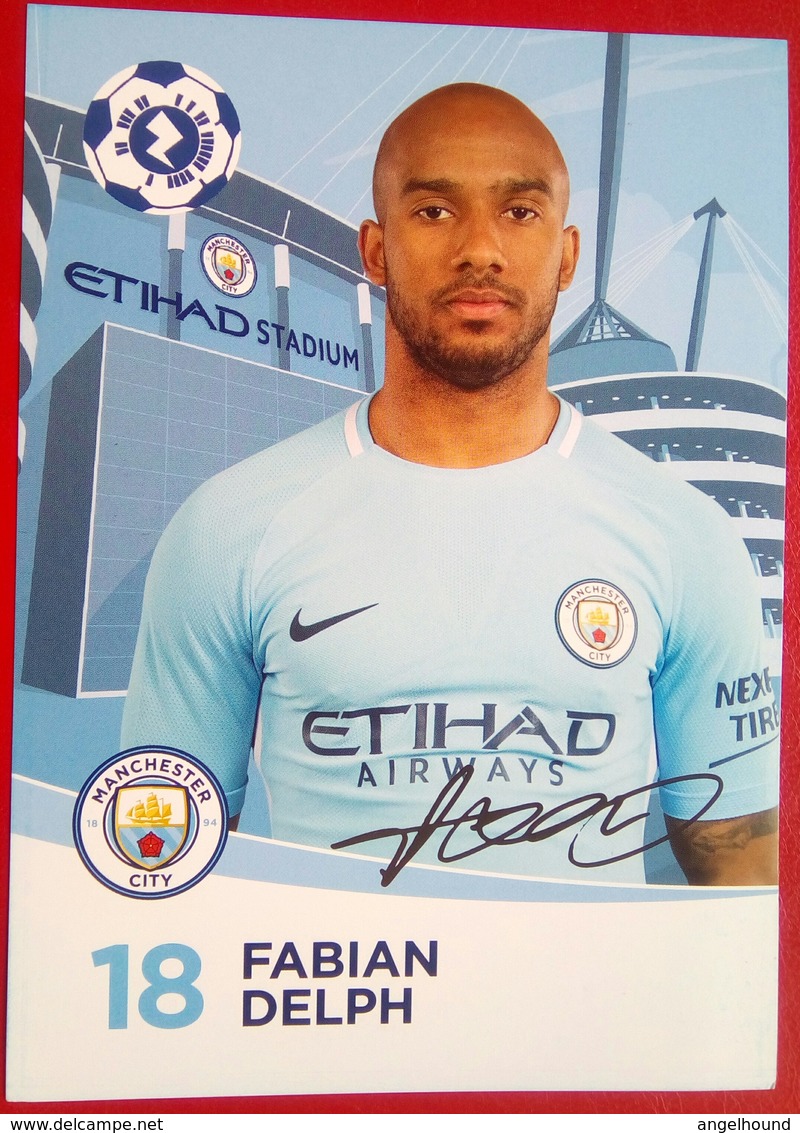 Manchester City Fabian Delph  Signed Card - Autographes