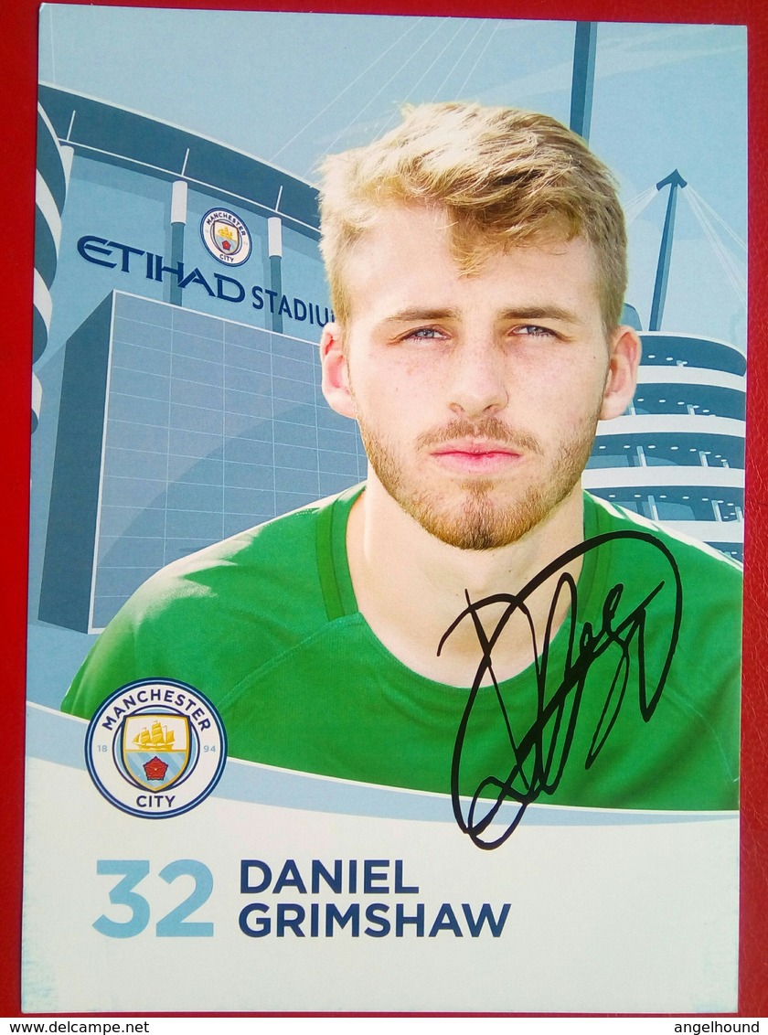 Manchester City  Daniel Grimshaw  Signed Card - Autographes