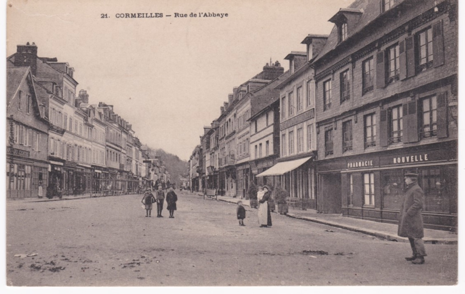 27 Eure -  CORMEILLES - Rue De L'Abbaye - Pharmacie - 1907 - Autres & Non Classés