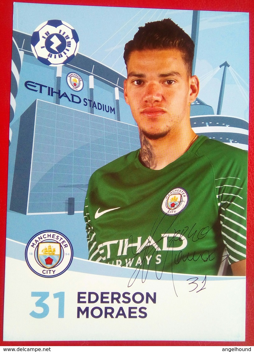 Manchester City  Ederson Moraes  Signed Card - Authographs