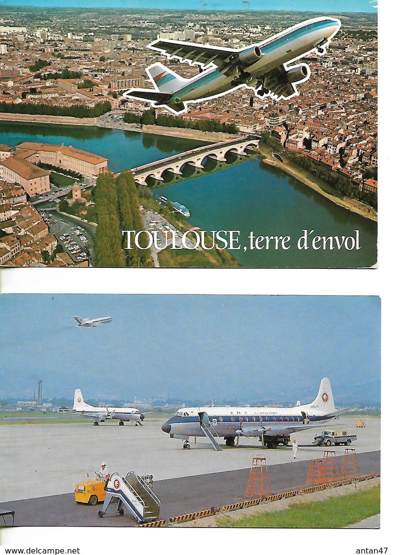 Carte 1989 Avion AIRBUS Décollant De TOULOUSE / Photo Avion AIR NIPPON AIRWAYS à OSAKA - 1946-....: Era Moderna