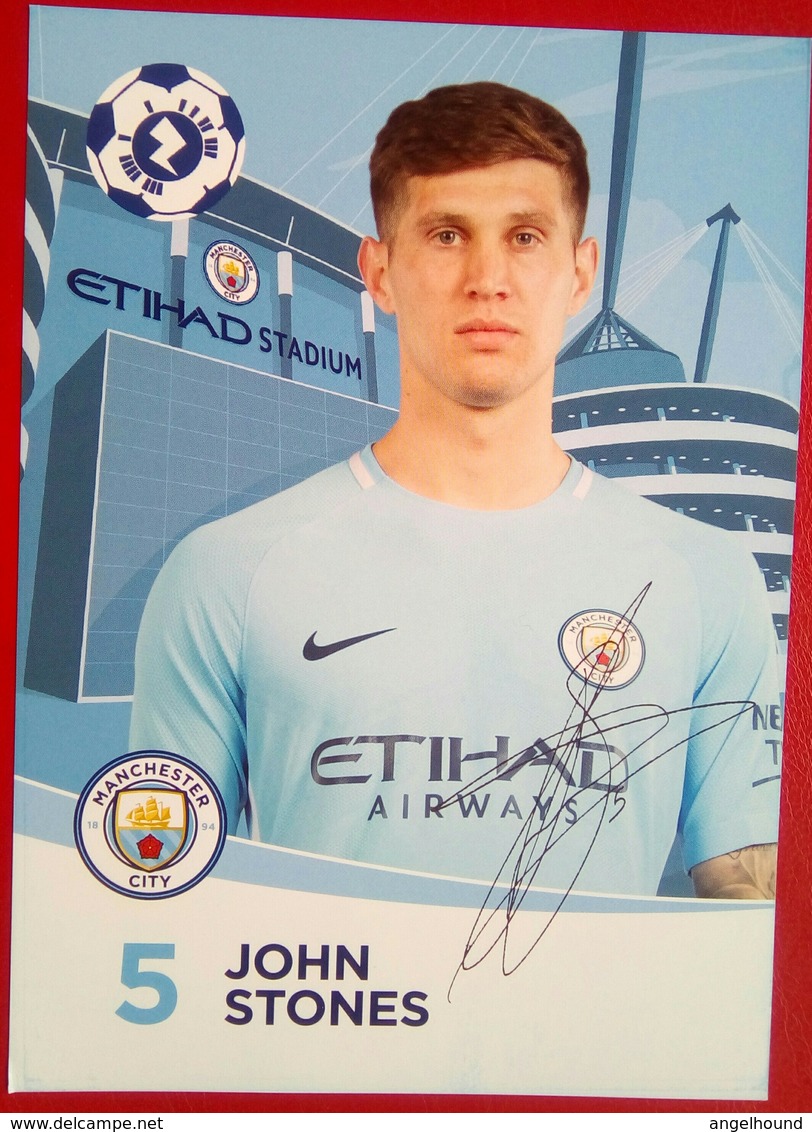 Manchester City   John Stones   Signed Card - Autographes