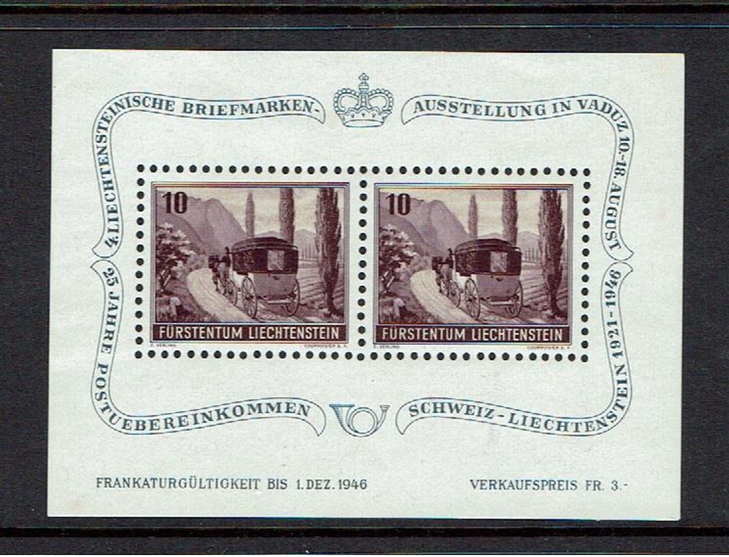 LIECHTENSTEIN...1946..MNH - Blocks & Sheetlets & Panes