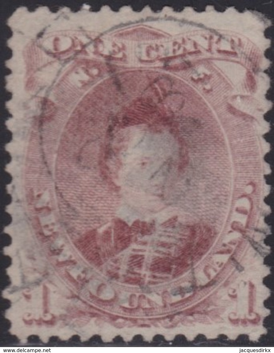 Newfoundland       .   SG  .      35  II    .   O      .   Cancelled     .   /    .    Gebruikt - 1865-1902