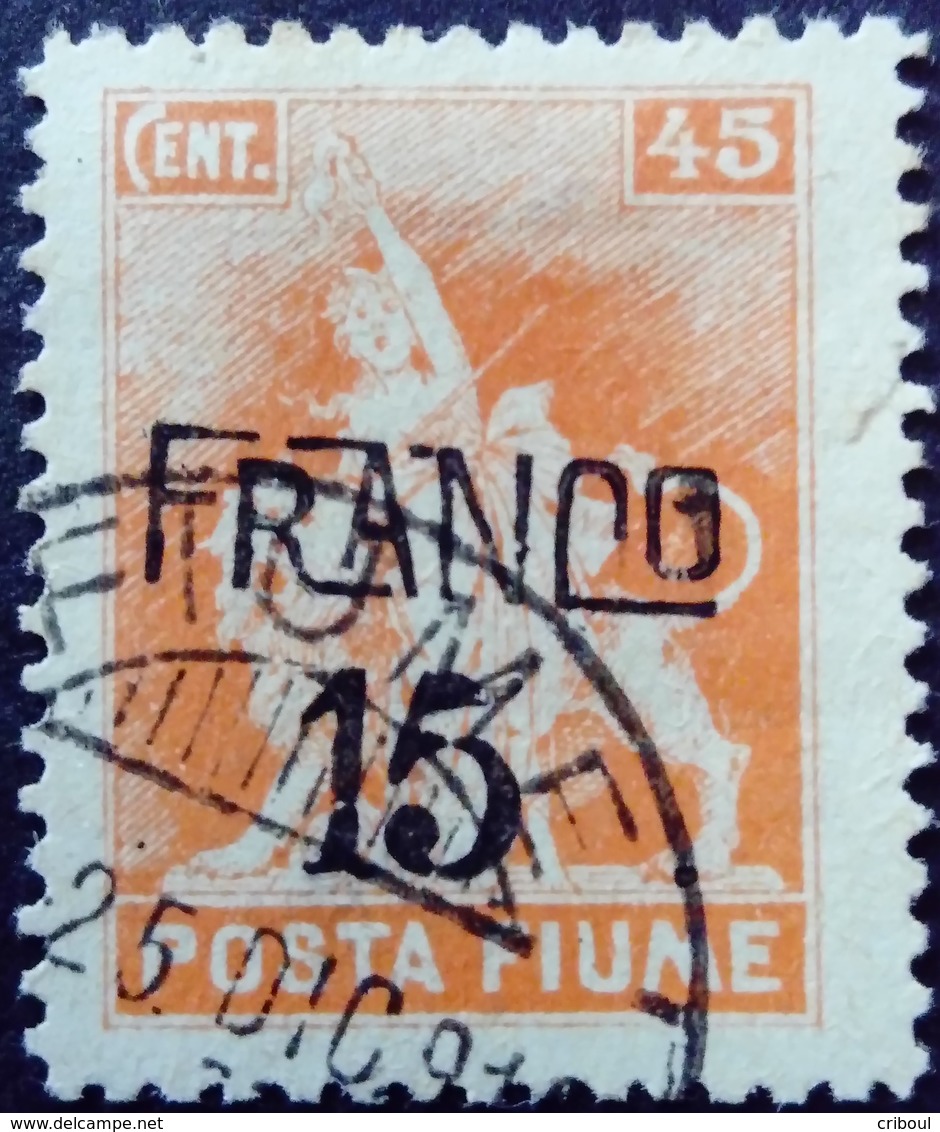 Fiume Occupation Italie Italy Italia Surchargé Overprinted Soprastampati 1919 Yvert 87 O Used Usato - Fiume