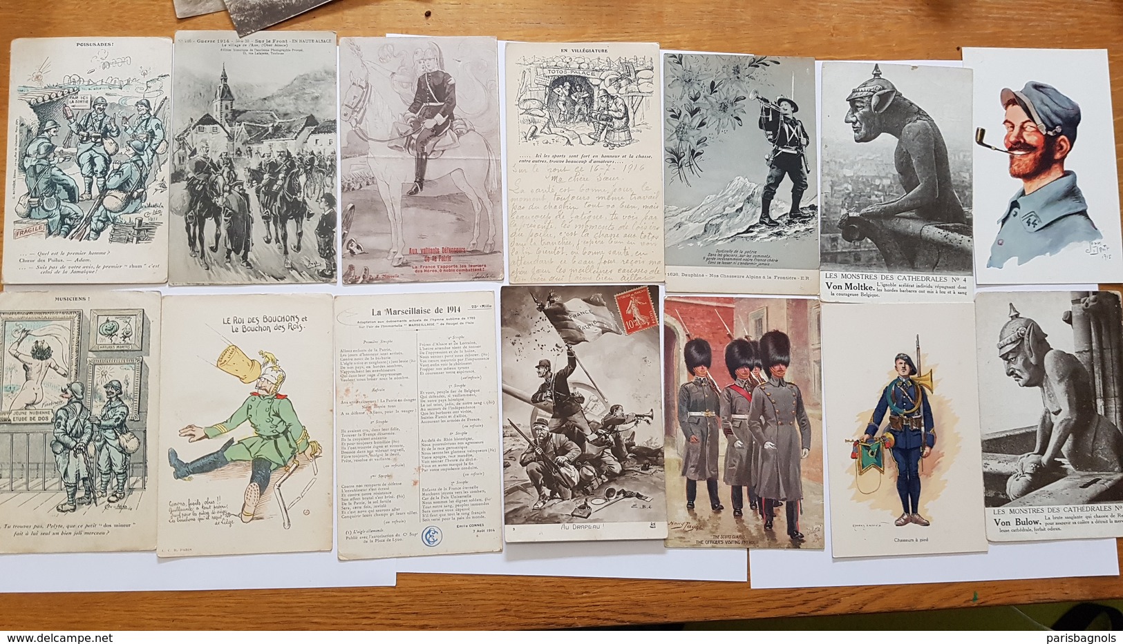 Lot De 122 Cartes Patriotiques Françaises -guerre 14-18 - Guerre 1914-18