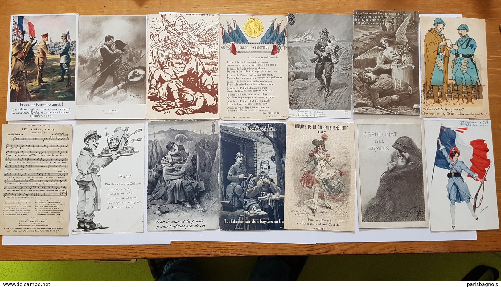 Lot De 122 Cartes Patriotiques Françaises -guerre 14-18 - Guerre 1914-18