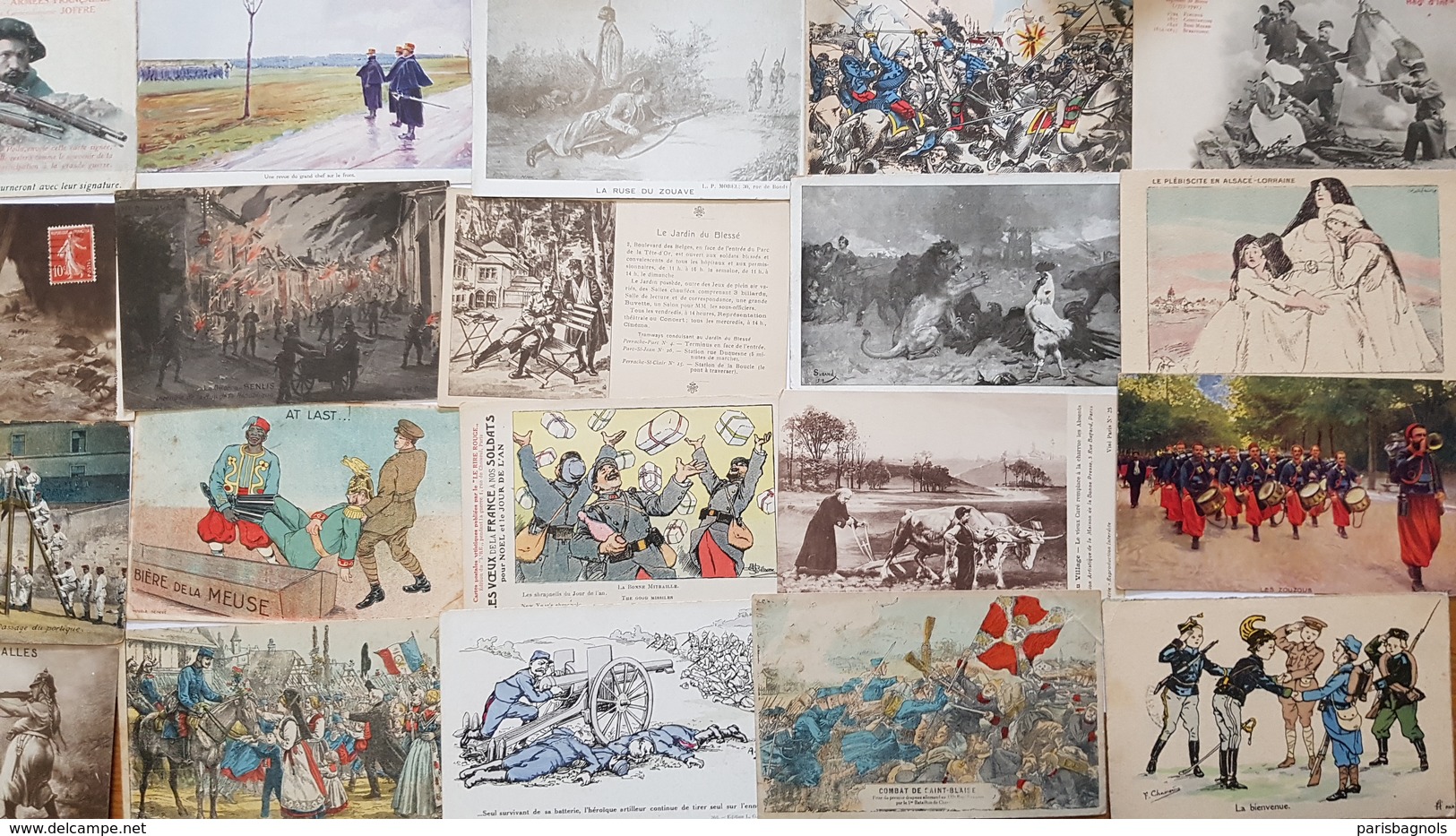 lot de 122 cartes patriotiques françaises -guerre 14-18